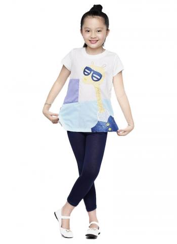 Quần leggings bé gái YF màu xanh đen